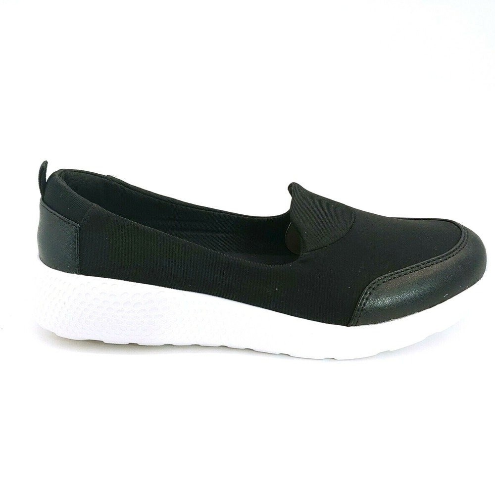 Lands End Shoes Womans Black 7 Loafer Sneaker Slip On Walking Comfort 522224
